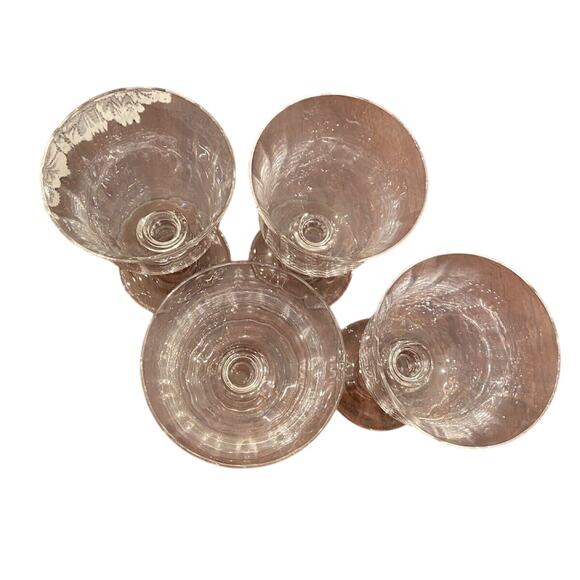 Mikasa Clear Crystal French Countryside 6 3/4" Wine Glasses Set (5) Shapely Stem - Picture 5 of 8